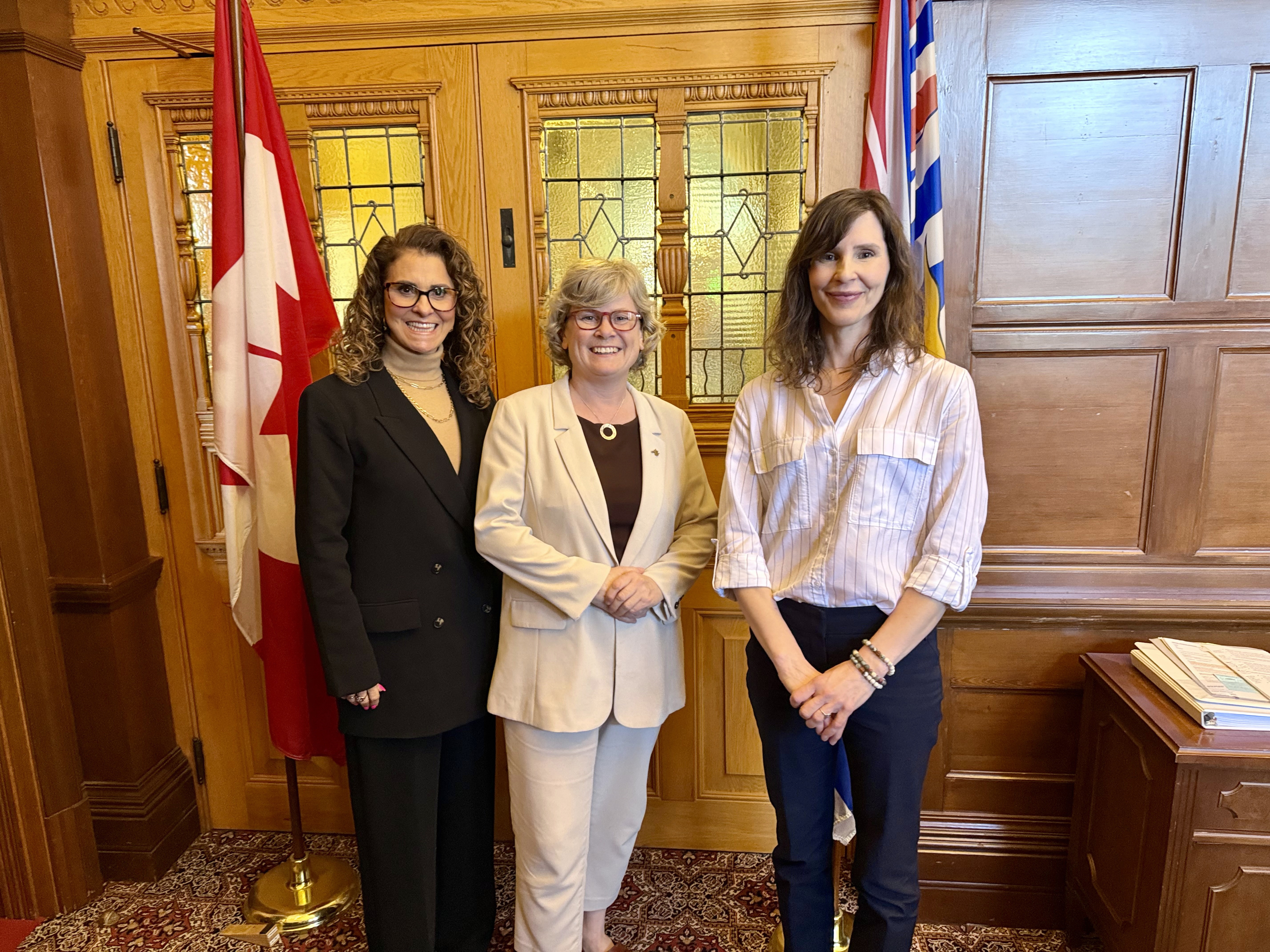 Erika Horwitz, Honourable Josie Osborne, and Laura Darch